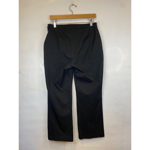 EILEEN FISHER Organic Cotton Stretch Twill Ankle Pant Black Women's Size 8 - Picture 2 of 6